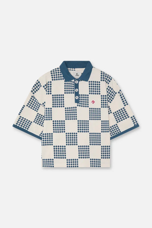 Scuffers Chess Blue Polo