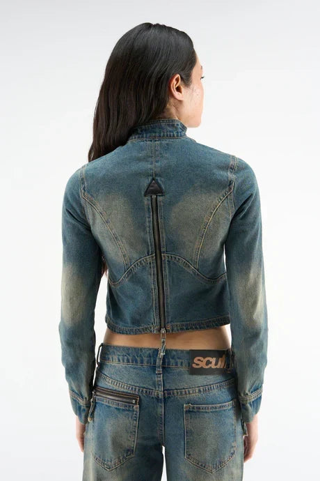 Scuffers Marlen Washed Blue Jacket