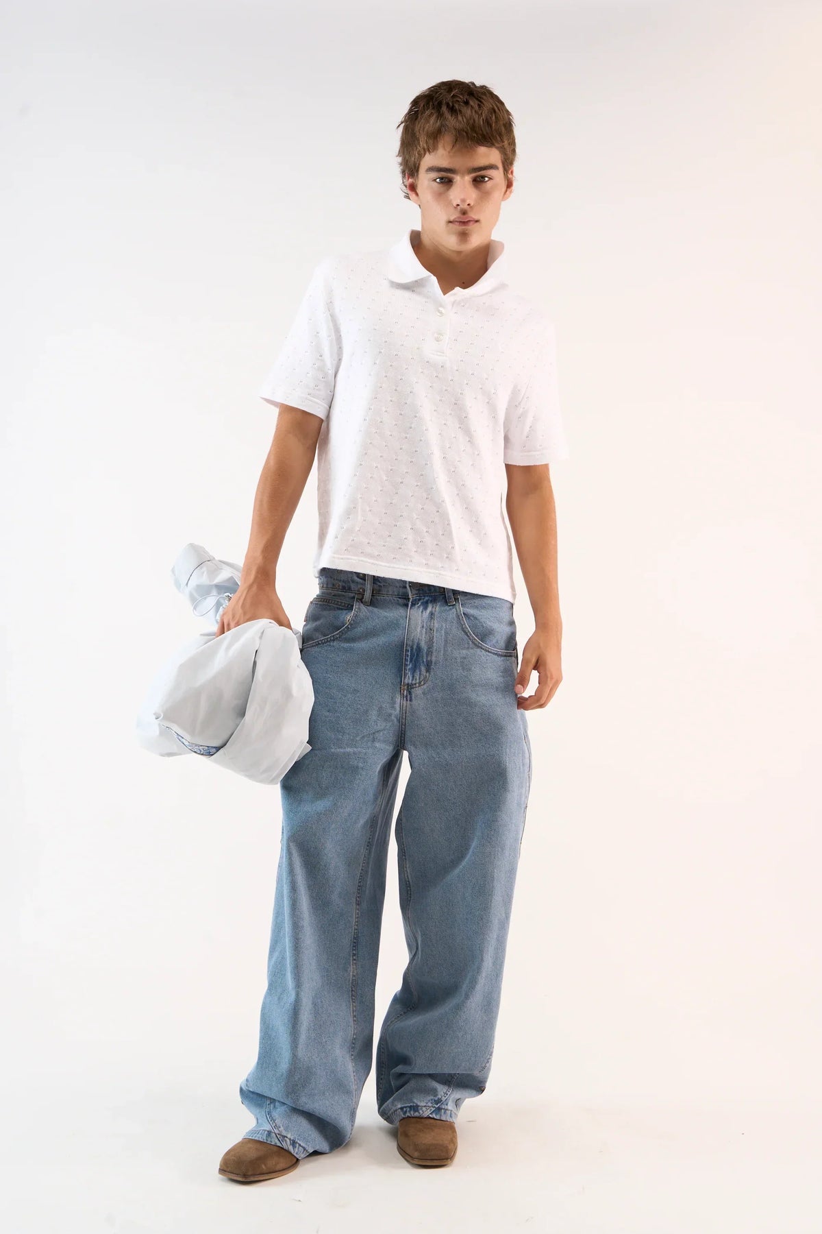 Scuffers Polo Short sleeve Openwork White Polo Openwork White Polo