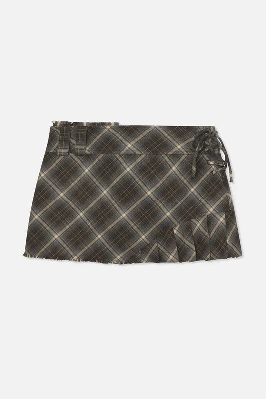 Scuffers Pleat Blue Checkered Skirt