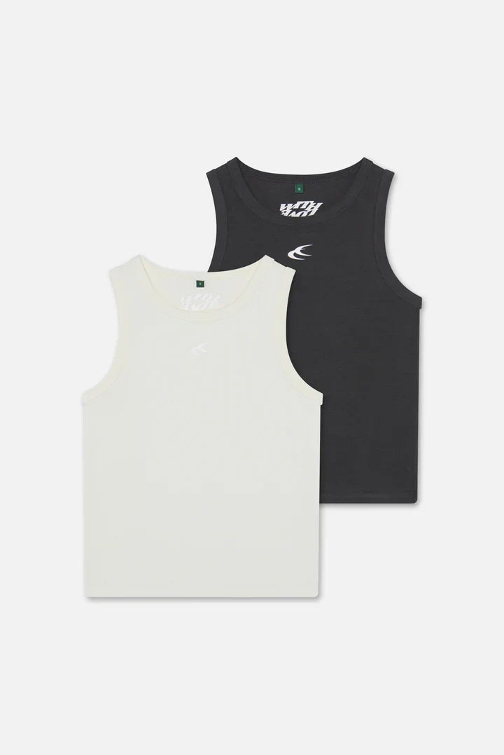 Scuffers Ecru & Dark Canale SCFF Tank Top Pack