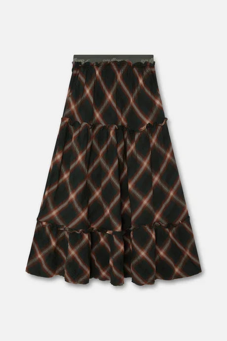Scuffers Tartan Midi Skirt