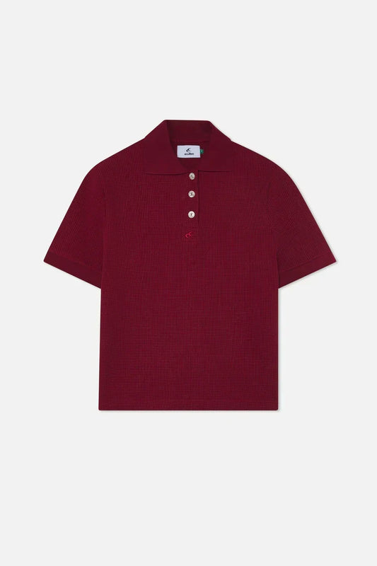 Scuffers Waffle Burgundy Polo